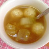 主食級★白菜と鶏肉団子のコンソメ生姜スープ